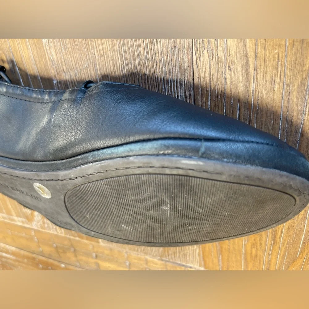 LUCKY BRAND LP-Eaviee Ballerina Flats Black Leather Size 10 - Picture 6 of 9